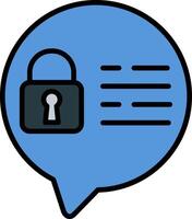 Chat Lock Vector Icon