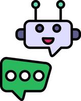 Robot Chat Vector Icon