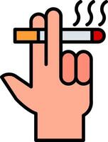 icono de vector de fumar