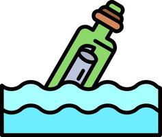 Message In A Bottle Vector Icon