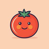 tomate dibujos animados ilustración vector diseño