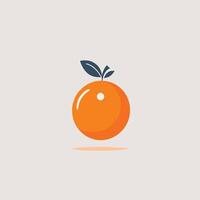 naranja icono dibujos animados ilustración vector diseño