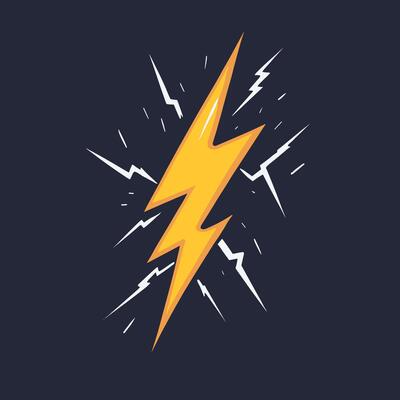 Lightning bolt logo icon vector illustration