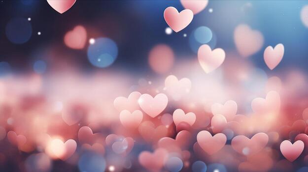 AI generated Hearts Background - concept for Valentine's Day, Birthday, Mother's Day. photo