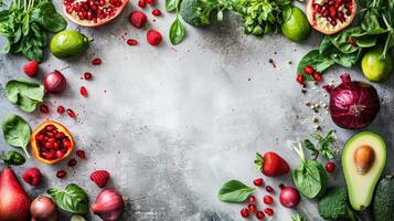 AI generated beautuful vegan background with copy space photo