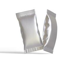 Packaging product of snack on white background. Empty packaging product of snack for mockup and copy space for mockup collection photo