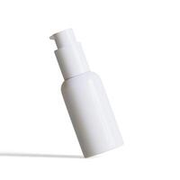 Cosmetic bottle white color and realistic texture with pump cleanser bottle 3D illustration photo