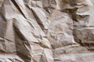 Brown packing paper crumpled recycle texture photo