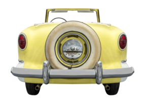 achterzijde visie geel retro auto png