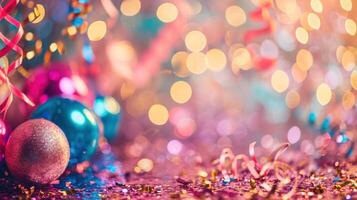 AI generated beautuful party background with copy space photo