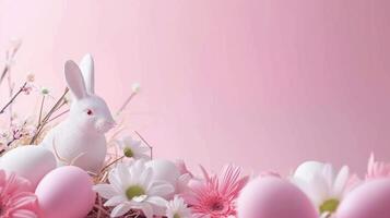 AI generated Easter advertisment background with copy space photo