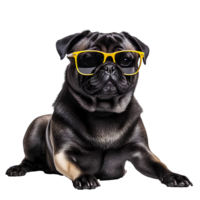 AI generated Cute and happy dog on transparent background PNG, easy to use. png