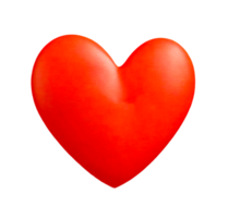 AI generated Valentine's Day 3D heart on transparent  background png