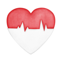 Heart and Pulse Line Illustration png