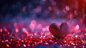 AI generated Magic beautuful valentine's day background with copy space photo