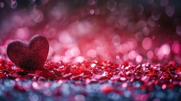 AI generated Magic beautuful valentine's day background with copy space photo