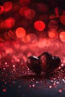 AI generated Magic beautuful valentine's day background with copy space photo