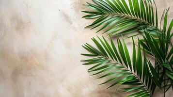 AI generated Palm Sunday advertisment background with copy space photo