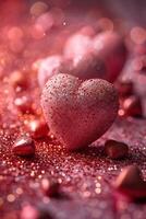 AI generated Magic beautuful valentine's day background with copy space photo