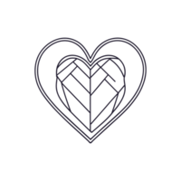 Valentine Day Heart Icon Illustration PNG File