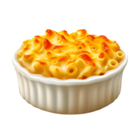 AI generated Baked Macaroni on Transparent Background. Generative AI png