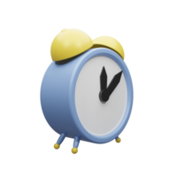 3D-rendered alarm clock illustration on transparent background