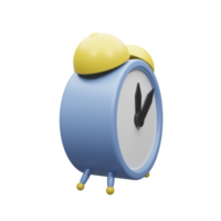 3D-rendered alarm clock illustration on transparent background png