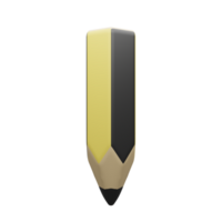 3d rendu crayon illustration sur transparent Contexte png