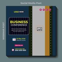 Online Webinar,conference business webinar for social media post online conference promotion creative poster design witn abstract background.New vector