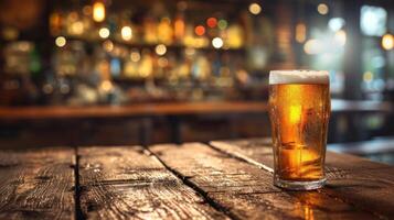 AI generated Pub advertisment background with copy space photo