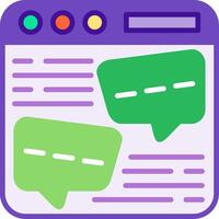 Browser Chat Vector Icon