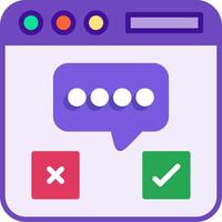 Browser Chat Vector Icon