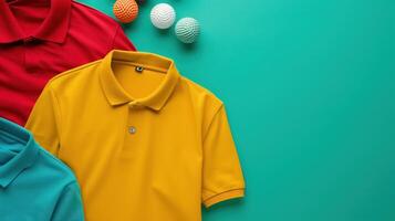 AI generated polo advertisment background with copy space photo