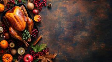 AI generated Turkey Holiday advertisment background with copy space photo