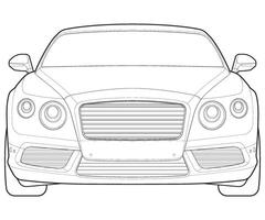 Car isolated illustration, vector line art, transport vector, sports car, modern car, car concept, line vector, car