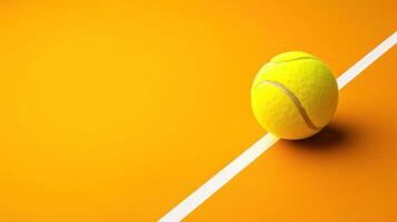 AI generated tennis advertisment background with copy space photo