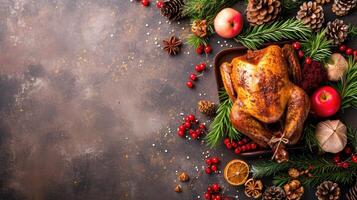 AI generated Turkey Holiday advertisment background with copy space photo