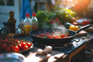 ai generado salud guía, Cocinando consejos foto