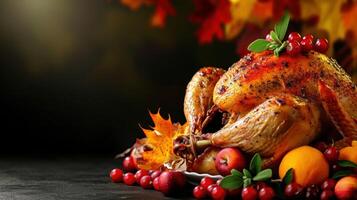 AI generated Turkey Holiday advertisment background with copy space photo