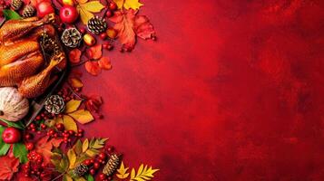 AI generated Turkey Holiday advertisment background with copy space photo