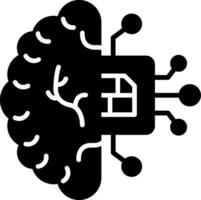 icono de vector de inteligencia artificial