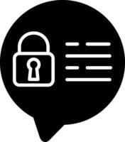 Chat Lock Vector Icon