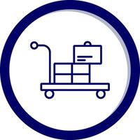 Airport Cart Vector Icon