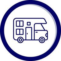 icono de vector de autocaravana