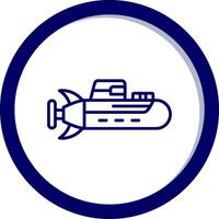 icono de vector submarino