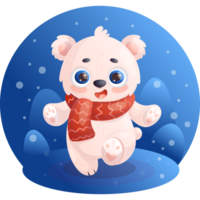 feliz oso polar png