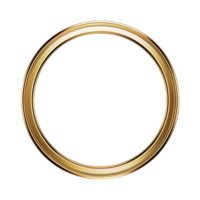 ai genererad antik cirkel ram guld isolerat transparent png