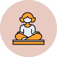 icono de vector de yoga