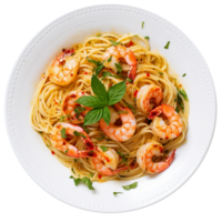 AI generated spaghetti bolognese spaghetti seafood with minced tomato sauce Italian food style transparant background png