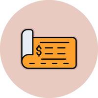 Bank Check Vector Icon